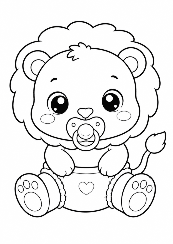 Cute kitten sitting in a popcorn bucket coloring page for kids